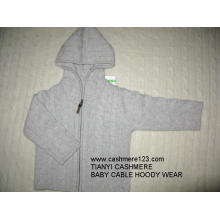 Cashmere Baby Cable Hoody Wear